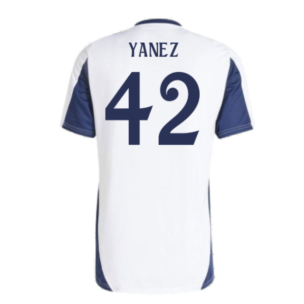 2024-2025 Real Madrid Training Tee (White) (Yanez 42)_2