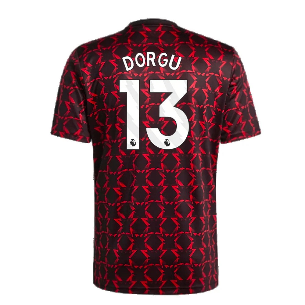 2024-2025 Man Utd Pre-Match Shirt (Black) (Dorgu 13)_2