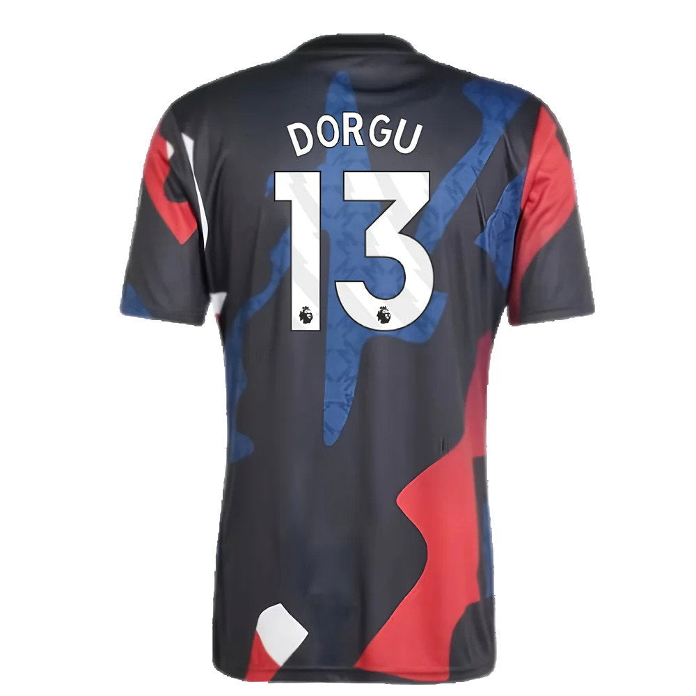 2024-2025 Man Utd Pre-Match Jersey (Black) (Dorgu 13)_2