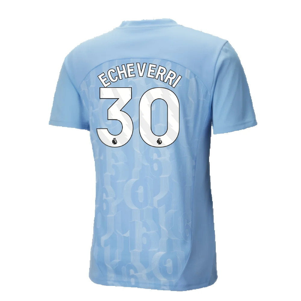 2024-2025 Man City Prematch SS Shirt (Light Blue) (Echeverri 30)_2