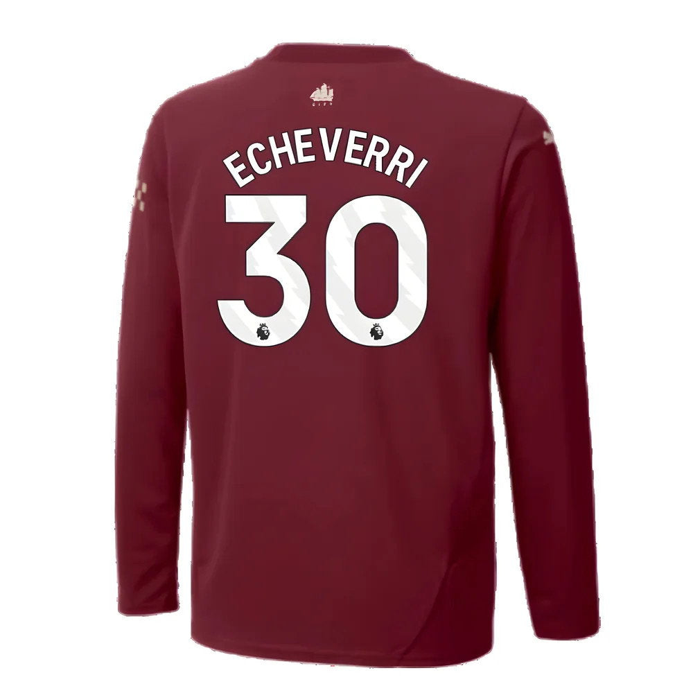 2024-2025 Man City Third Long Sleeve Shirt (Kids) (Echeverri 30)_2