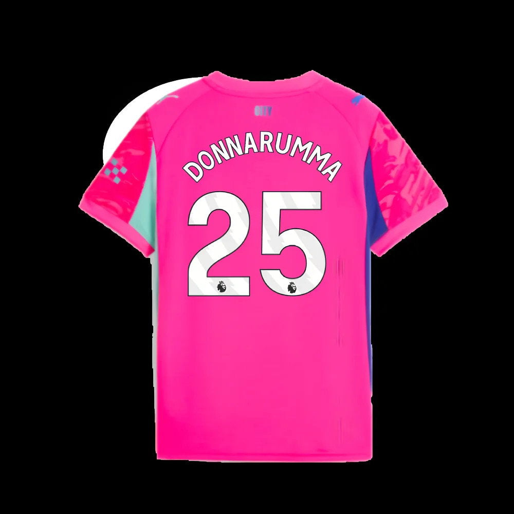 2025-2026 Man City Goalkeeper Home Shirt (Pink) - Kids (Donnarumma 25)_2