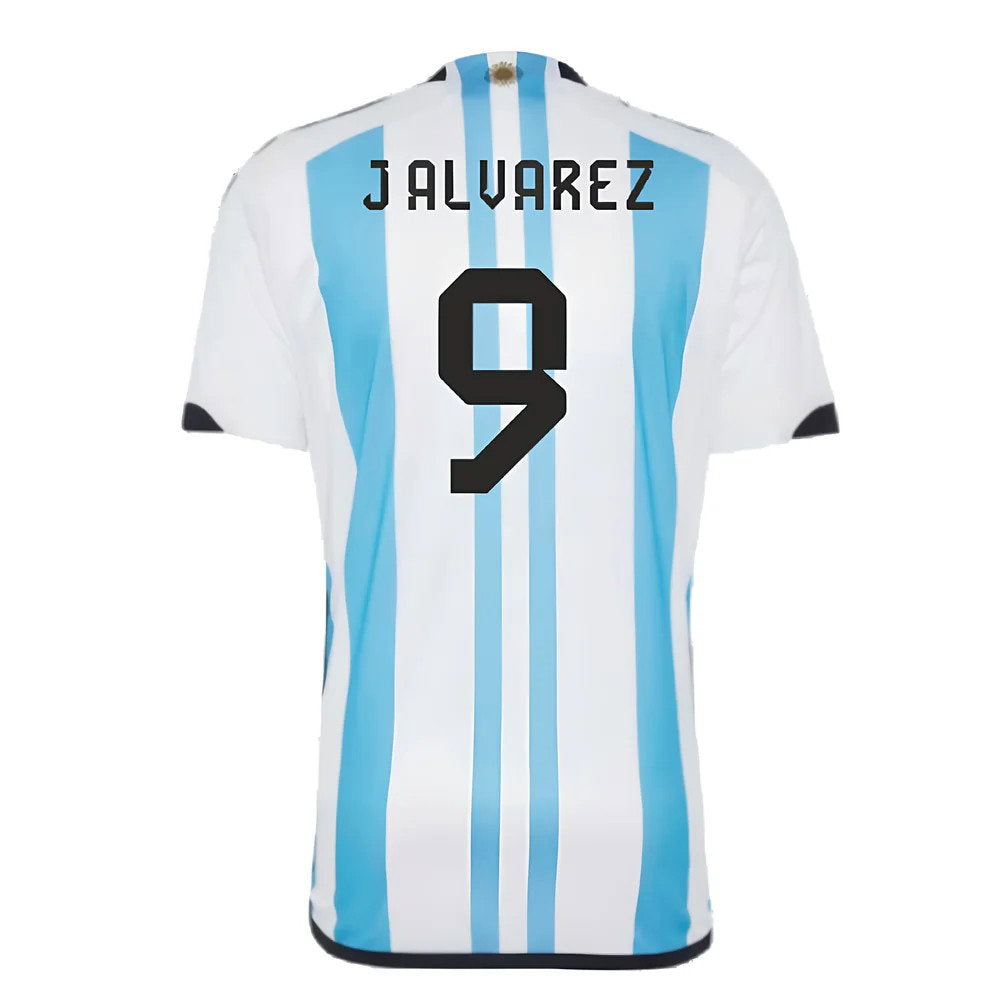 Argentina 2022 World Cup Winners Home Shirt (J ALVAREZ 9)_2