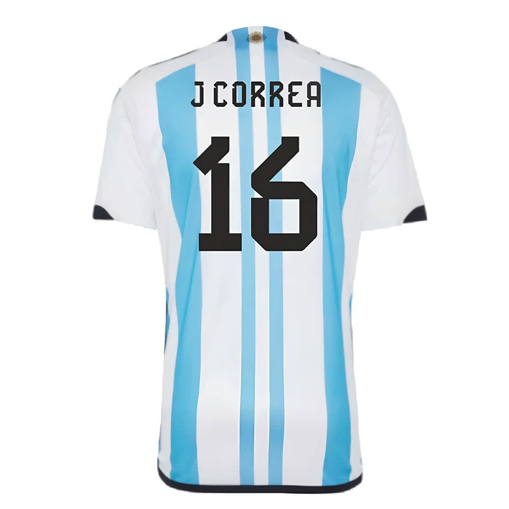 Argentina 2022 World Cup Winners Home Shirt (J CORREA 16)_2