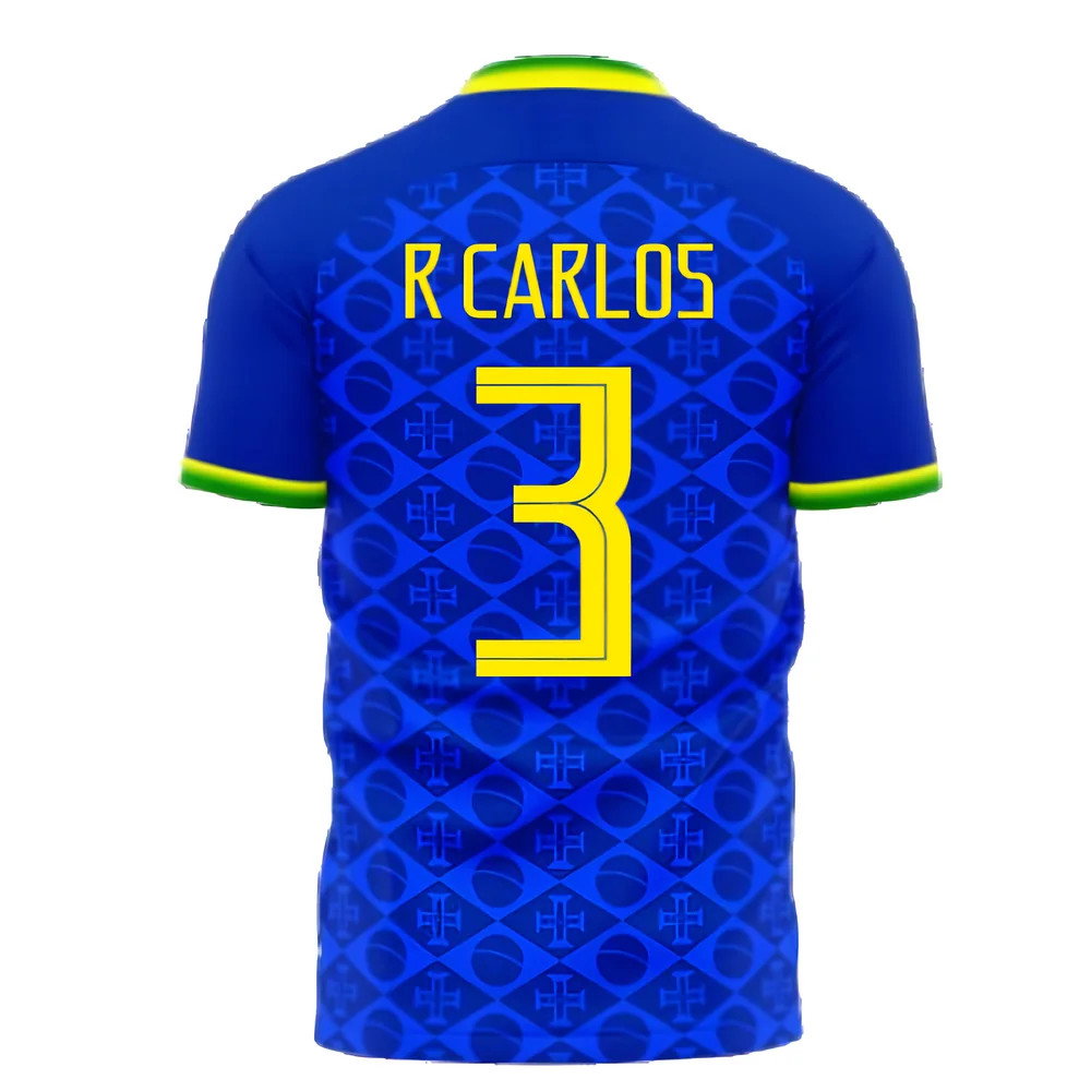 Brazil 2021-2022 Away Concept Football Kit (Fans Culture) (R CARLOS 3)_2