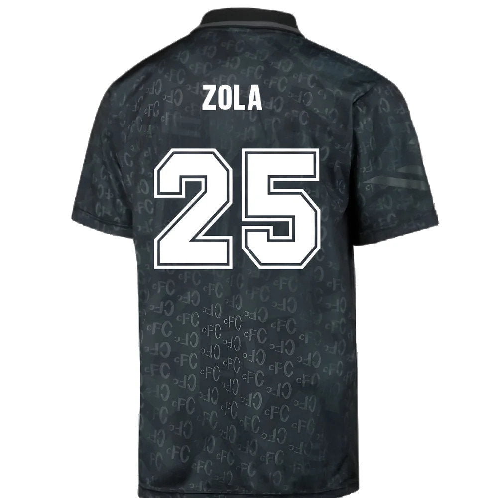 Chelsea 1992 Black Out Retro Football Shirt (Zola 25)_2
