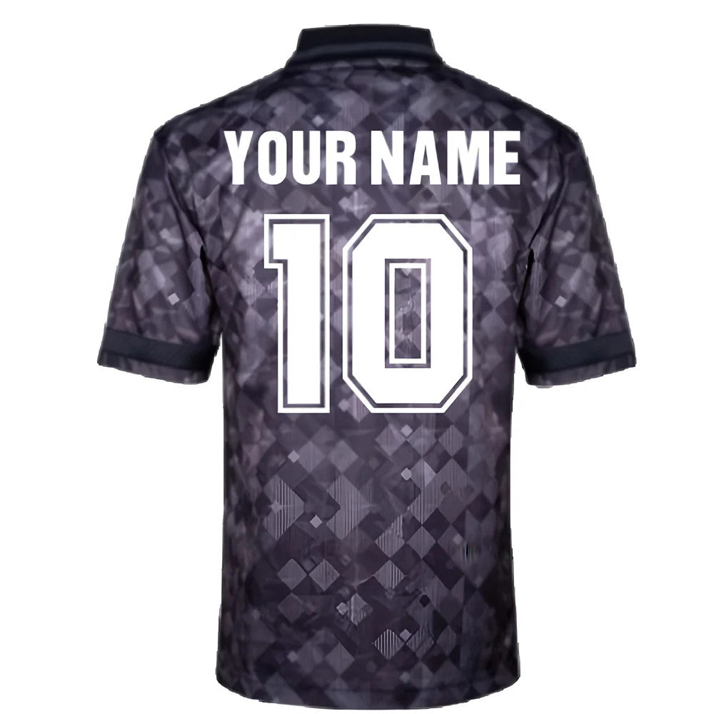 England 1990 Black Out Retro Football Shirt (Your Name)_2