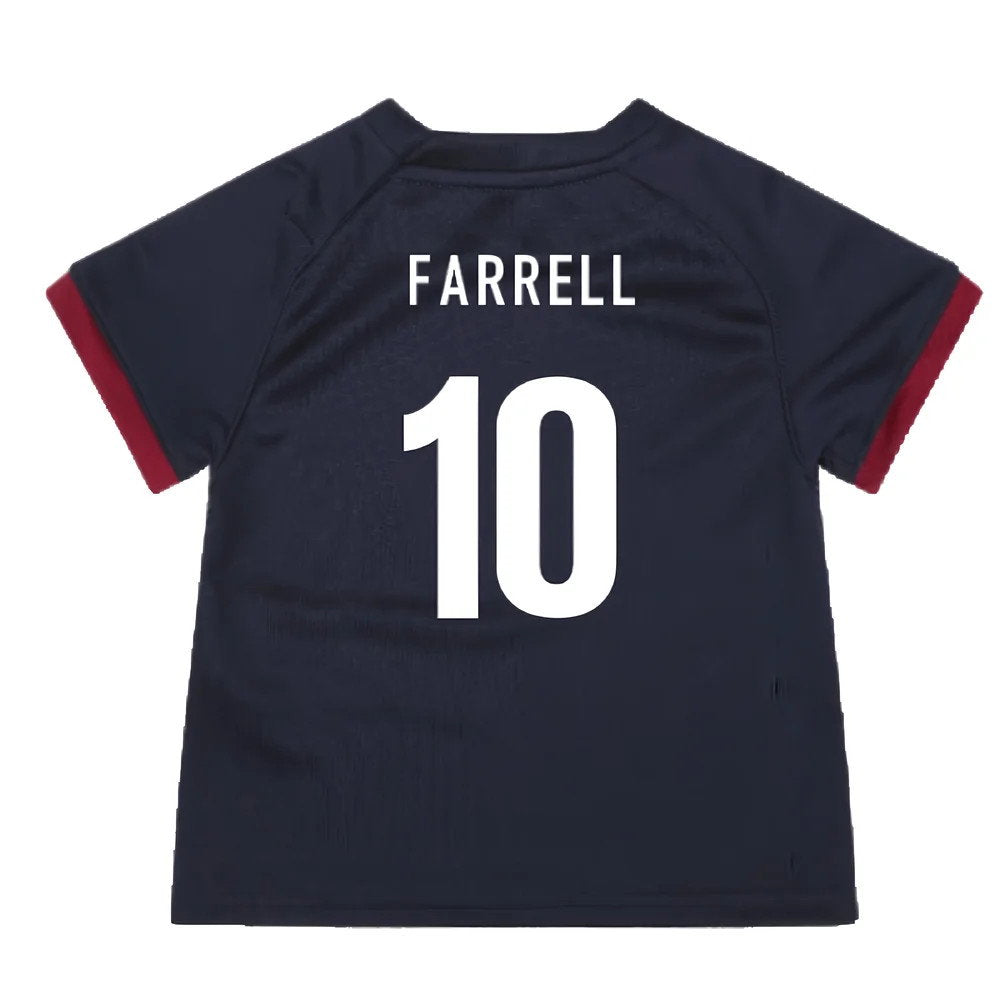 England RWC 2023 Alternate Replica Rugby Baby Shirt (Farrell 10)_2