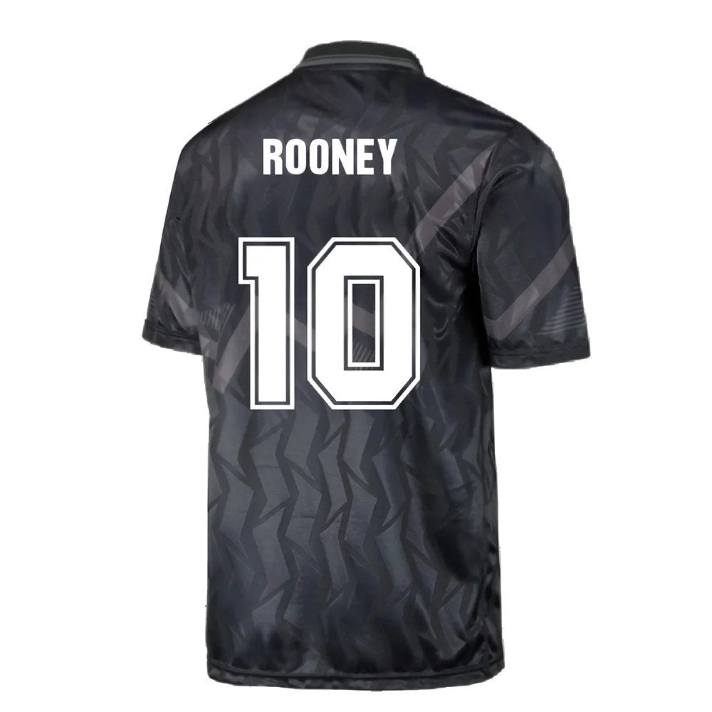 Everton 1990 Black Out Retro Football Shirt (ROONEY 10)_2