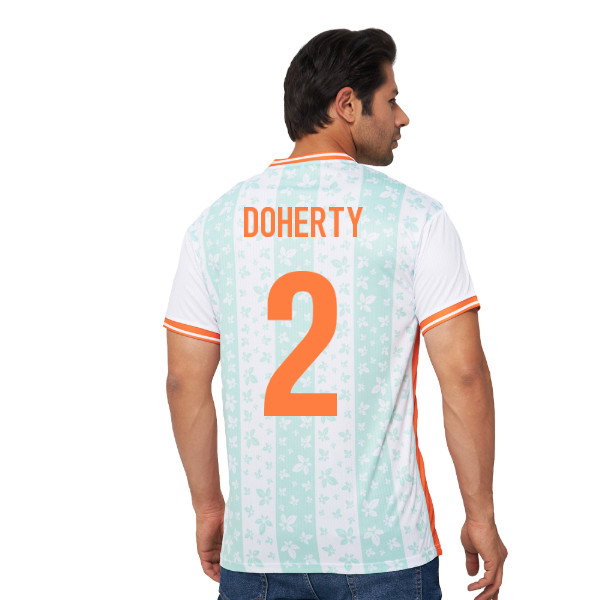 Ireland Legacy Football Jersey White (Wolvate) Adult Short Sleeve (Doherty 2)_0