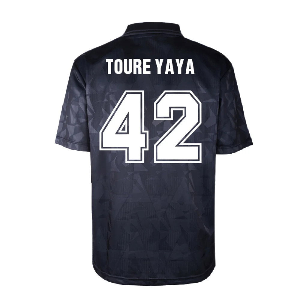 Man City 1990 Blackout Retro Shirt (TOURE YAYA 42)_2