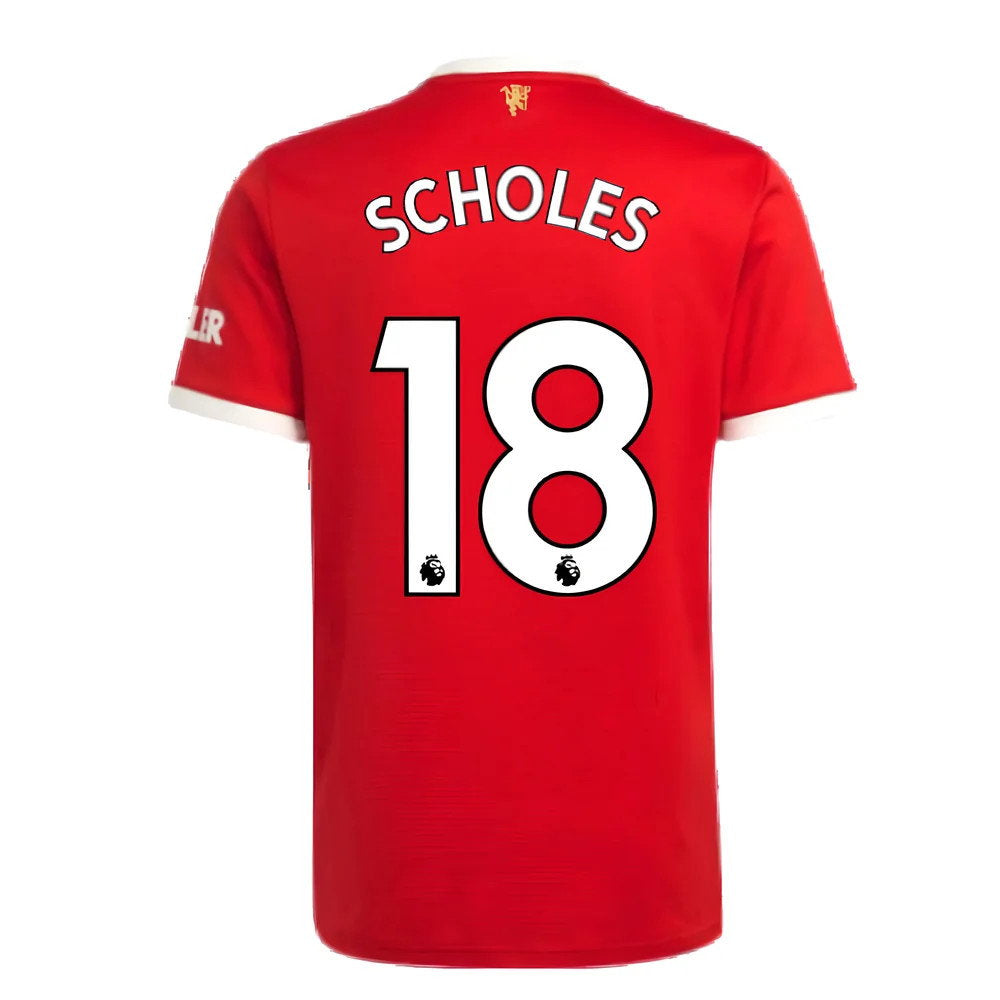 Man Utd 2021-2022 Home Shirt (SCHOLES 18)_2