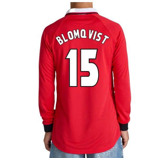 Manchester United 1999 Champions League Final Long Sleeve Shirt (Blomqvist 15)_0
