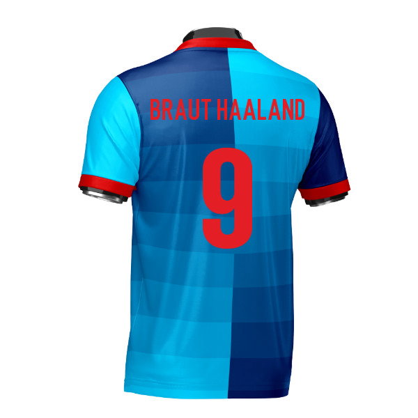 Norway Heritage Football Jersey (Wolvate) Adult Short Sleeve (Braut Haaland 9)_0