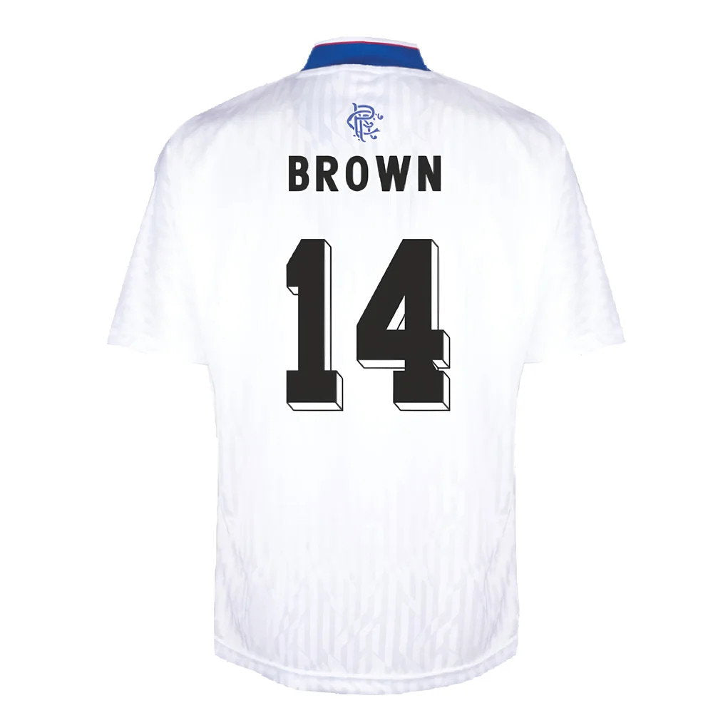 Rangers 1990 Away Retro Football Shirt (Brown 14)_2