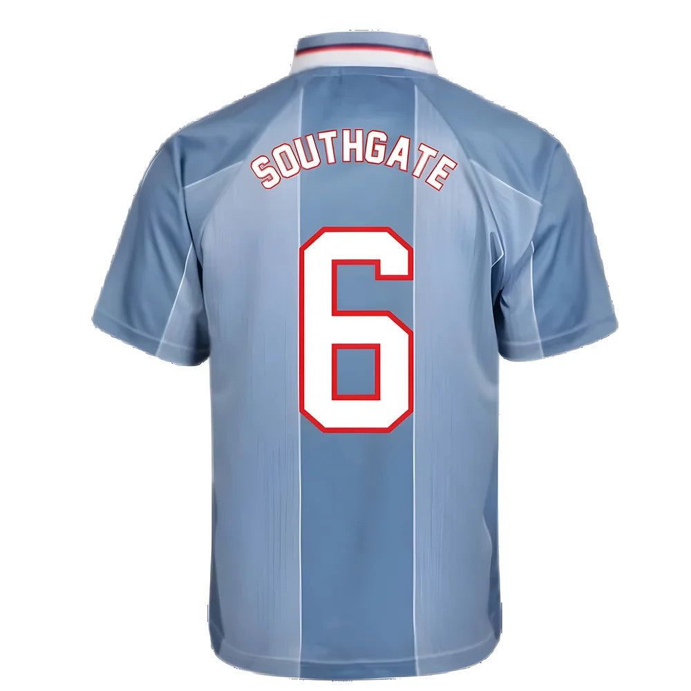 Score Draw England 1996 Away Euro Championship Retro Football Shirt (SOUTHGATE 6)_2