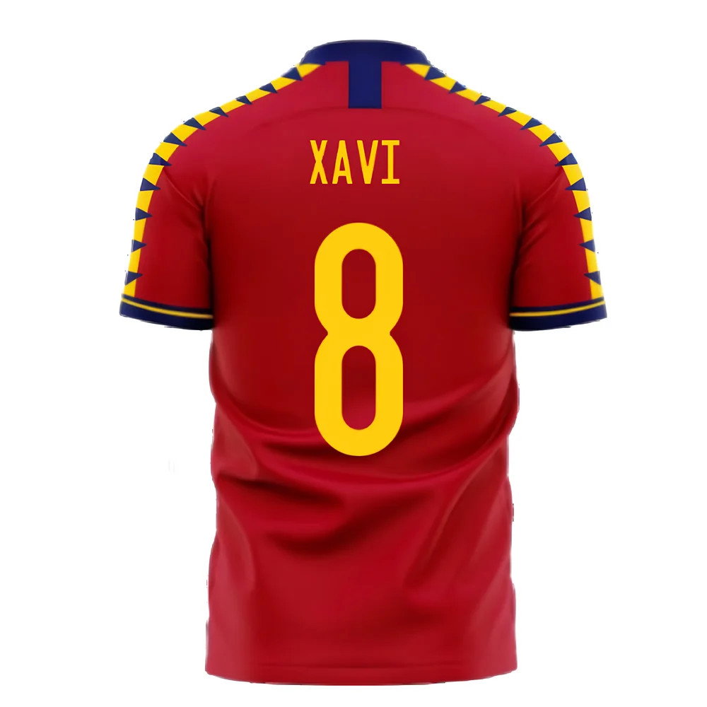 Spain 2025-2026 Home Concept Football Kit (Libero) (XAVI 8)_2