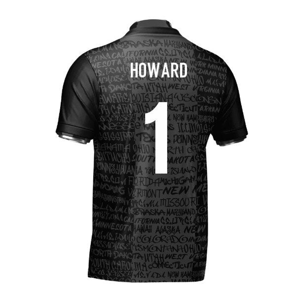 USA Heritage Football Jersey Black (Wolvate) Adult Short Sleeve (Howard 1)_0
