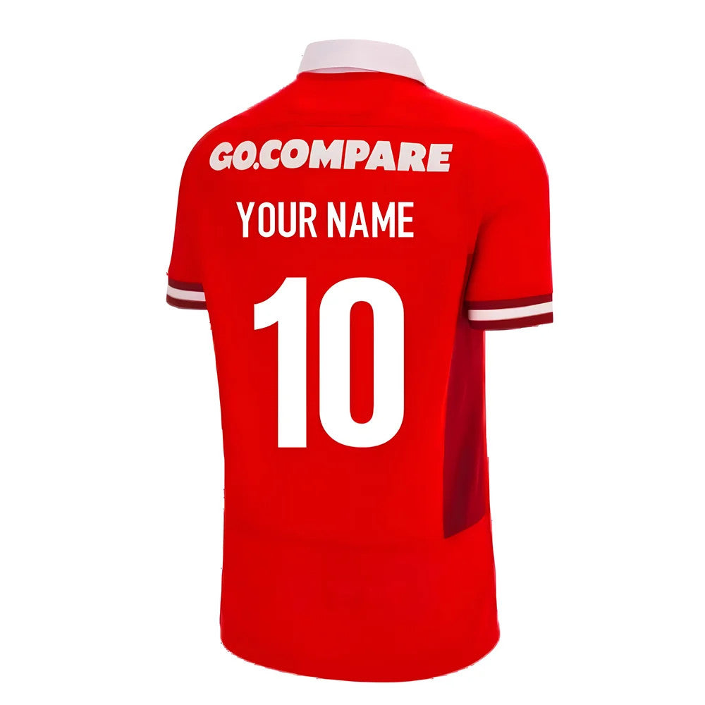 2023-2024 Wales Rugby WRU Home Body Fit Shirt (Your Name)_2