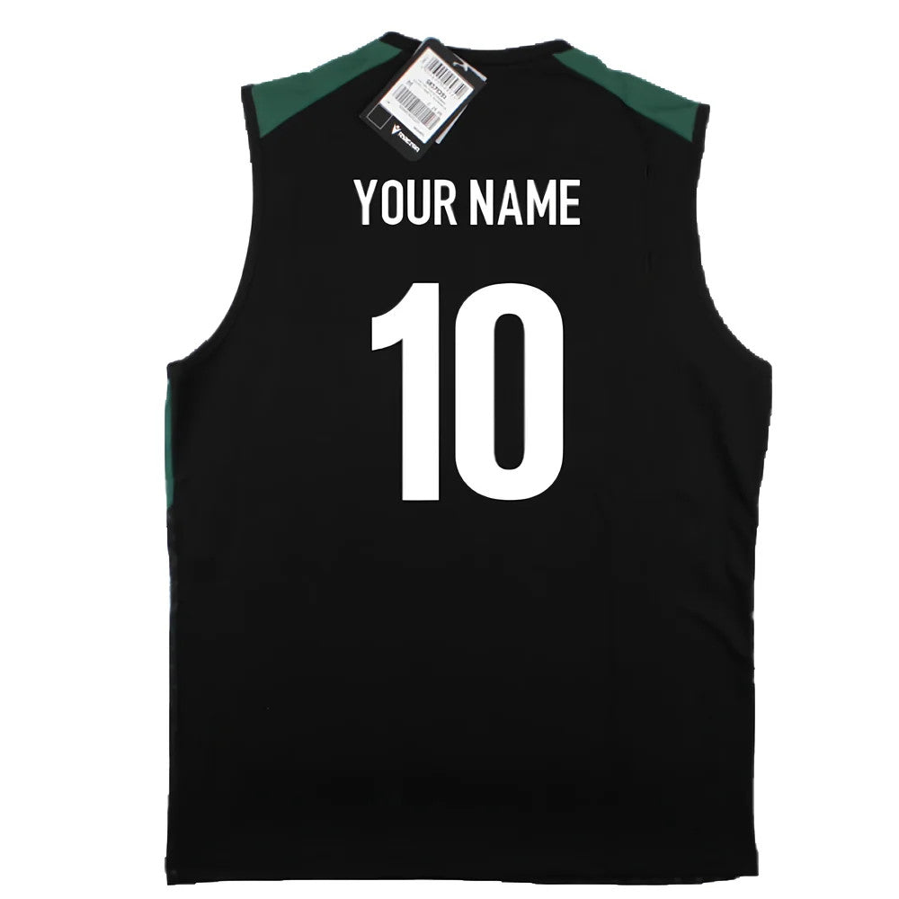 2023-2024 Newcastle Falcons Sleeveless Rugby Tee (Black) (Your Name)_2