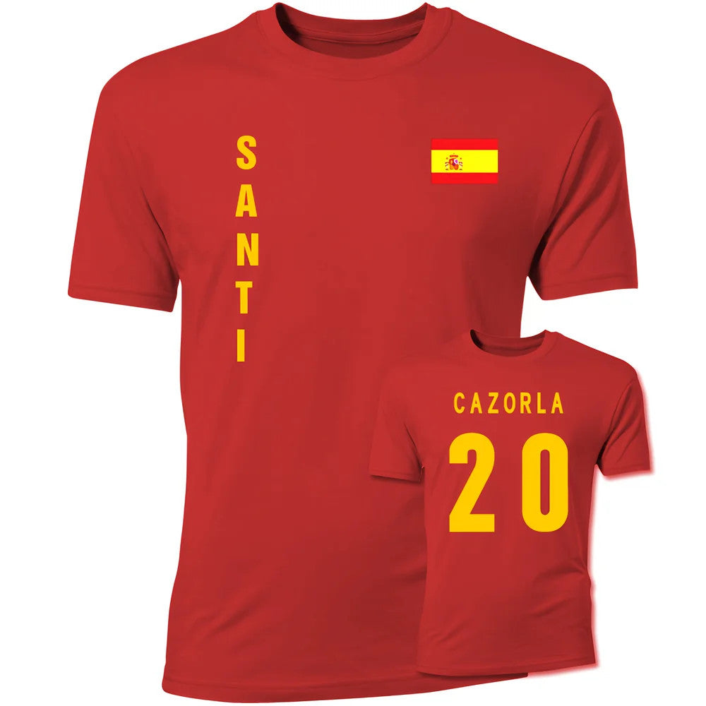 Santi Cazorla Spain Flag T-Shirt (Red)_1