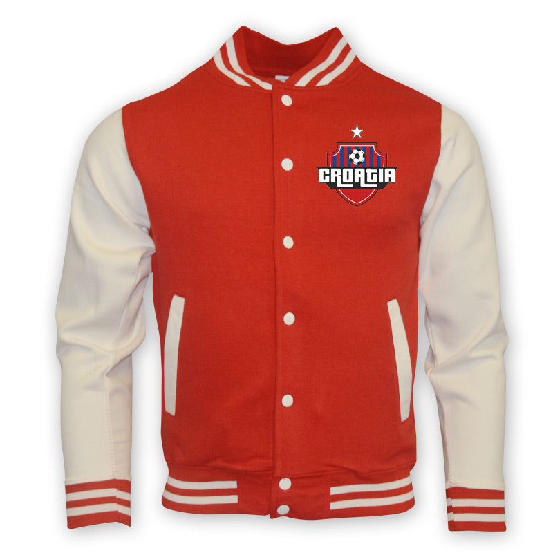 Croatia College Baseball Jacket (red) - Kids_1