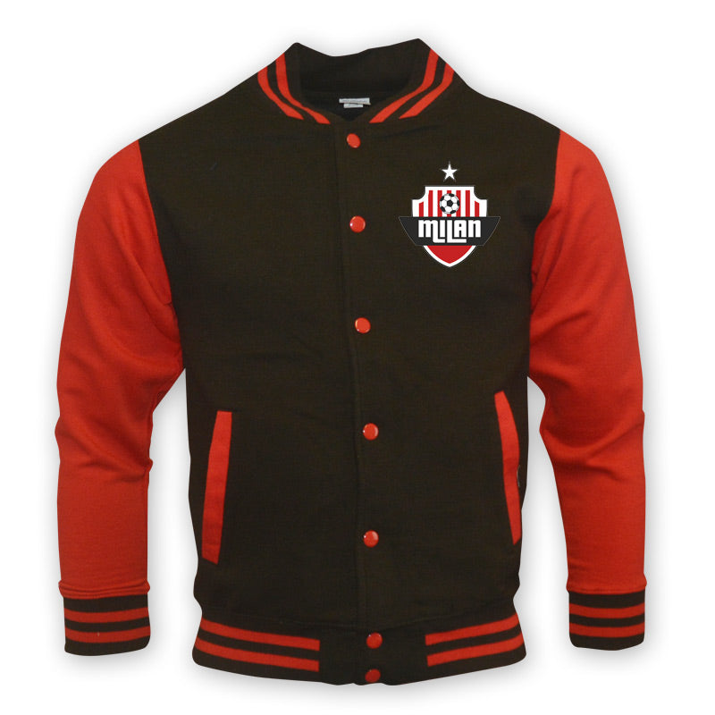 Ac Milan College Baseball Jacket (black) - Kids_1