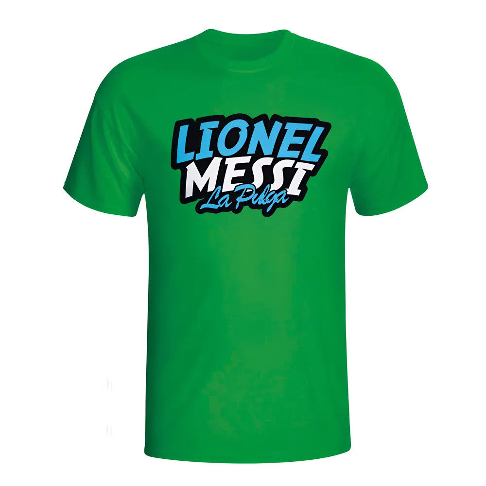 Lionel Messi Comic Book T-shirt (green) - Kids_1