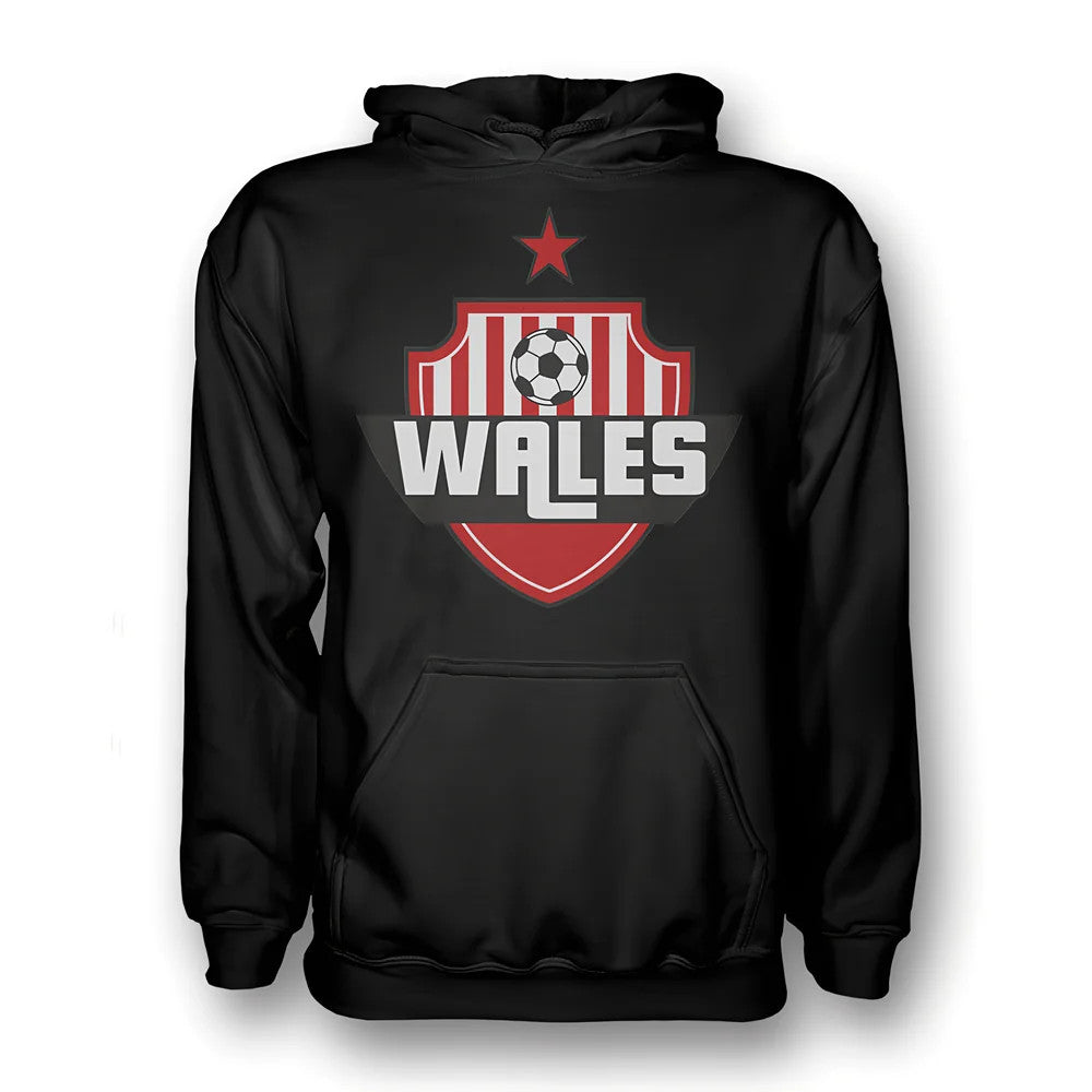 Wales Country Logo Hoody (black) - Kids_0
