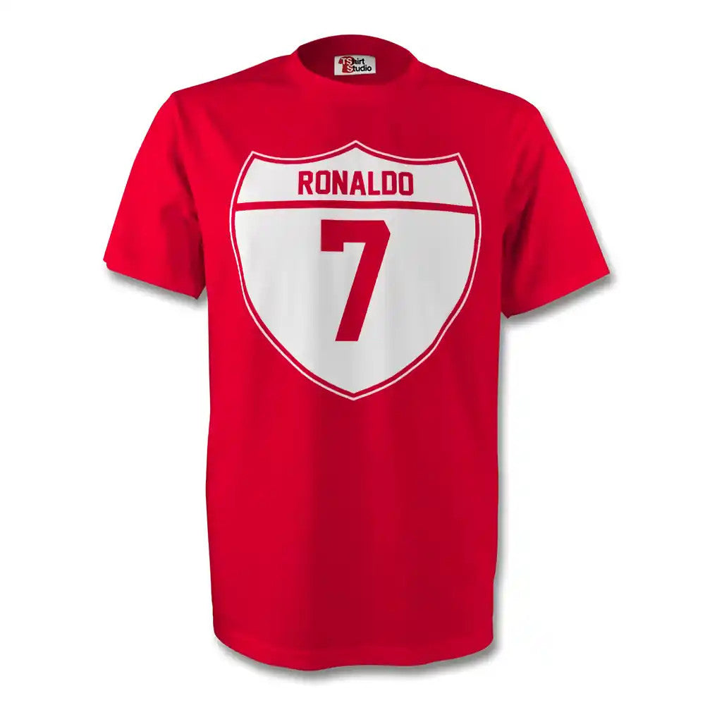Cristiano Ronaldo Man Utd Crest Tee (red) - Kids_0