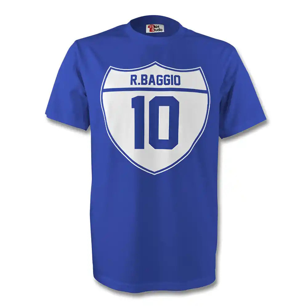 Roberto Baggio Italy Crest Tee (blue) - Kids_1