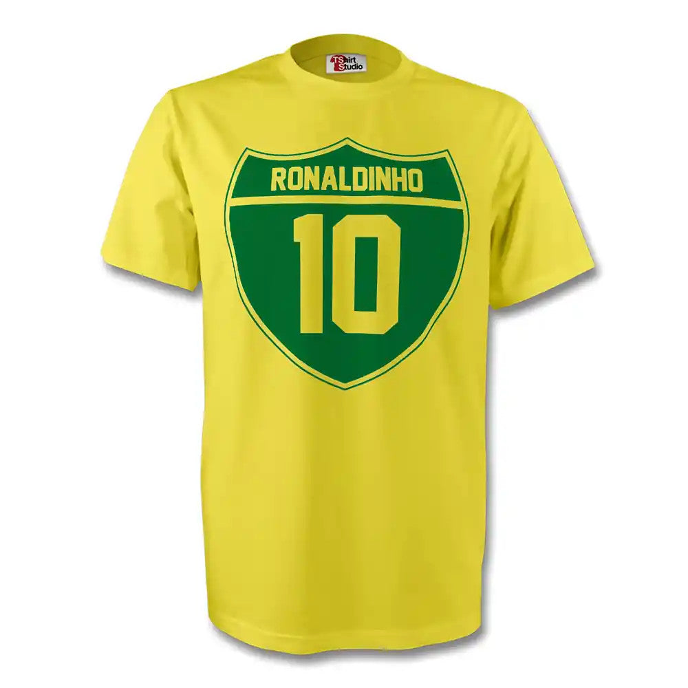 Ronaldinho Brazil Crest Tee (yellow)_0