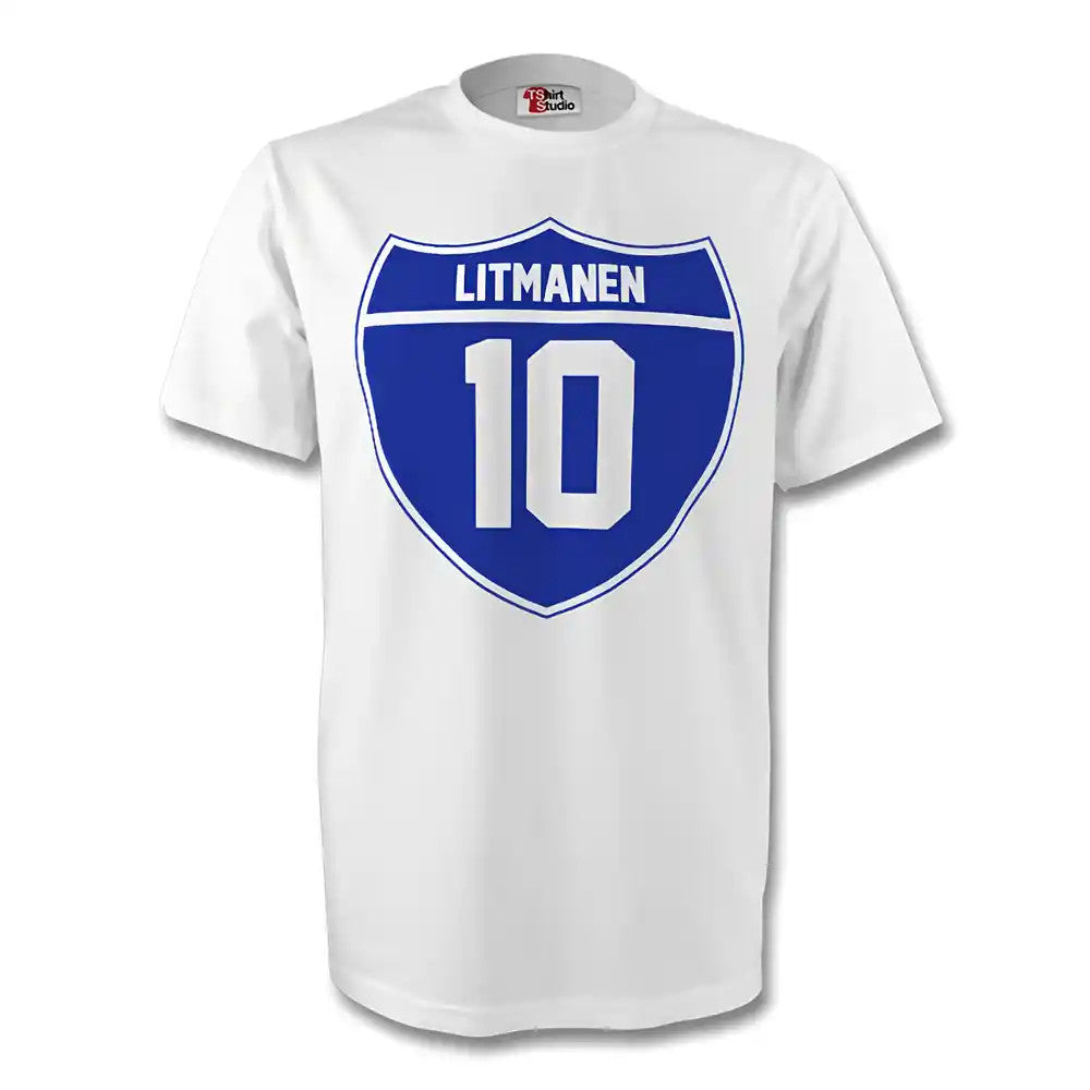 Jari Litmanen Finland Crest Tee (white) - Kids_1