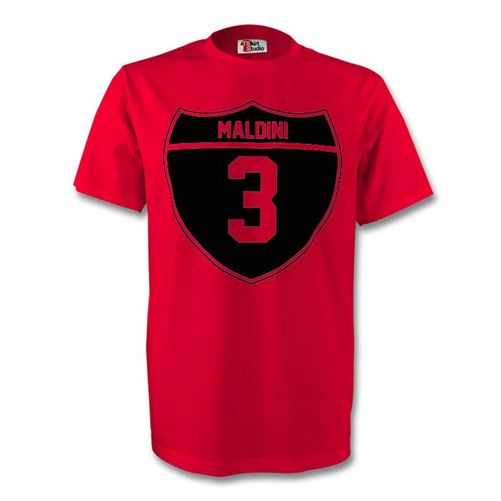 Paolo Maldini Ac Milan Crest Tee (red) - Kids_1
