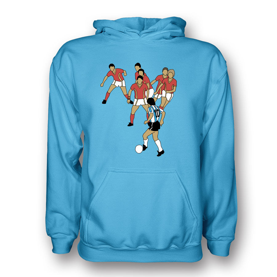 Diego Maradona Goal Of Century Hoody (sky) - Kids_1