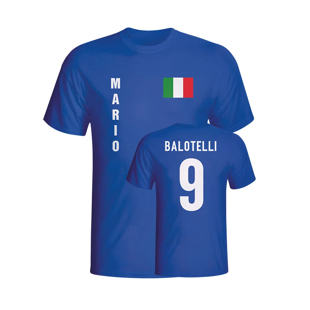 Mario Balotelli Italy Flag T-shirt (blue)_1