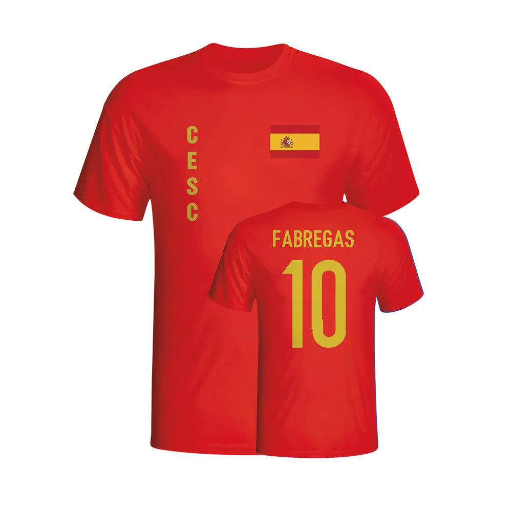 Cesc Fabregas Spain Flag T-shirt (red) - Kids_1