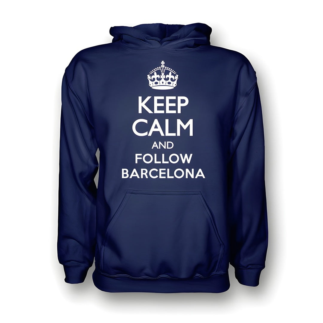 Keep Calm And Follow Barcelona Hoody (navy) - Kids_1