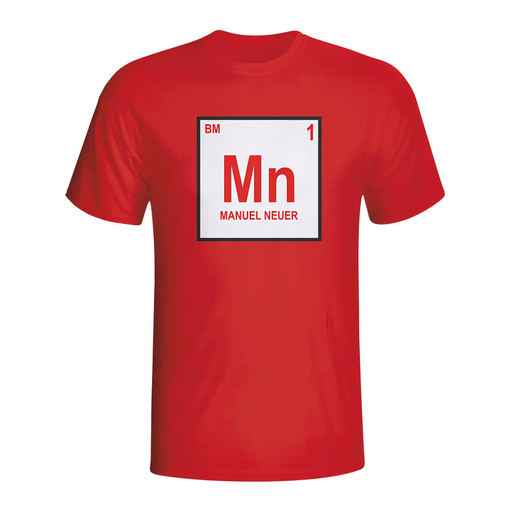 Manuel Neuer Bayern Munich Periodic Table T-shirt (red) - Kids_0
