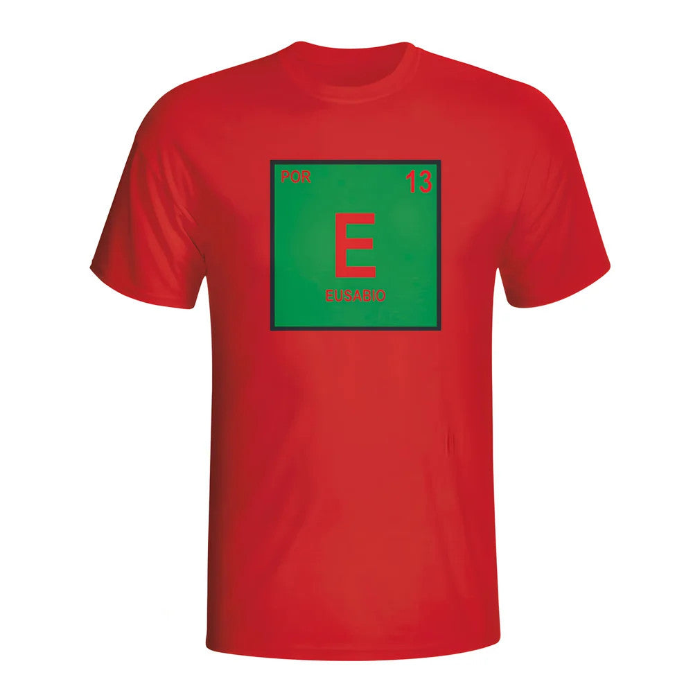 Eusebio Portugal Periodic Table T-shirt (red)_1