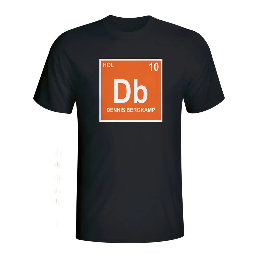 Dennis Bergkamp Holland Periodic Table T-shirt (black) - Kids_1