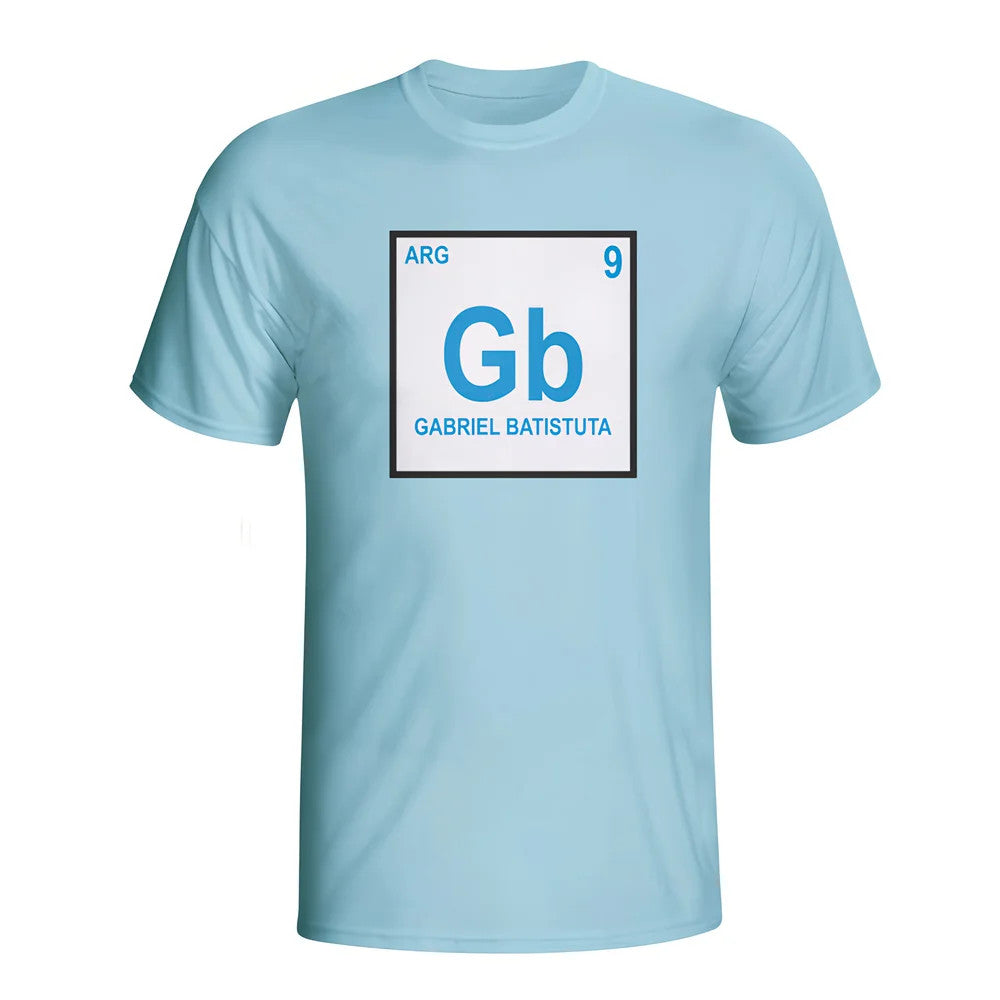 Gabriel Batistuta Argentina Periodic Table T-shirt (sky Blue) - Kids_1