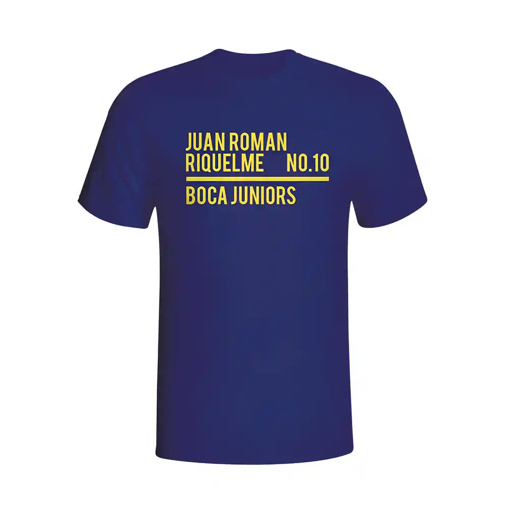 Juan Roman Riquelme Boca Juniors Squad T-shirt (navy)_1