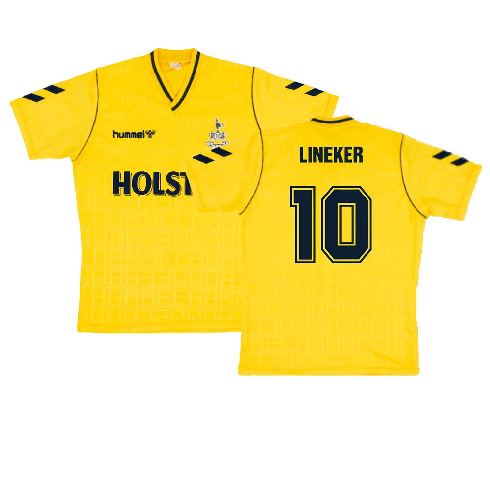 1988 Tottenham Away Hummel Retro Shirt (Lineker 10)_0