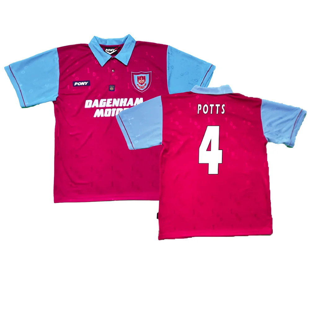 1995-1996 West Ham Centenary Pony Home Shirt (Potts 4)_0