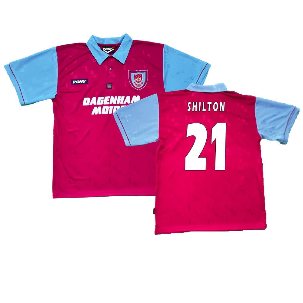 1995-1996 West Ham Centenary Pony Home Shirt (Shilton 21)_0
