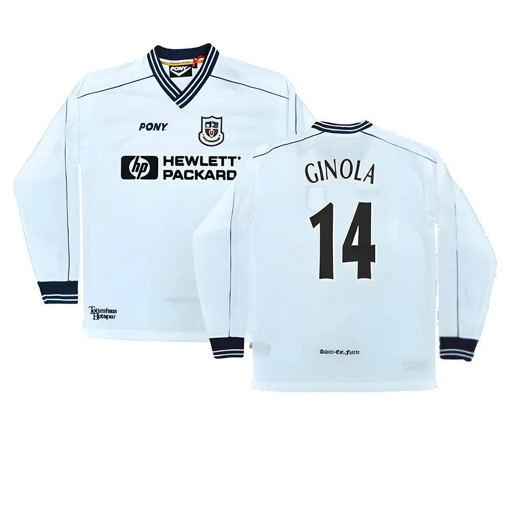 1997-1999 Tottenham Home LS Pony Retro Shirt (Ginola 14)_0
