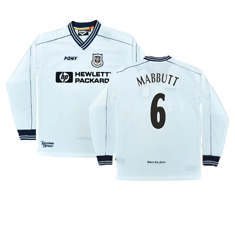 1997-1999 Tottenham Home LS Pony Retro Shirt (Mabbutt 6)_0