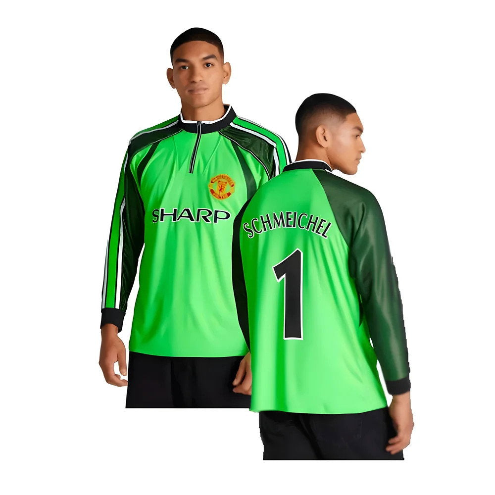 1998-1999 Manchester United Retro Goalkeeper Jersey (Green) (Schmeichel 1)_0