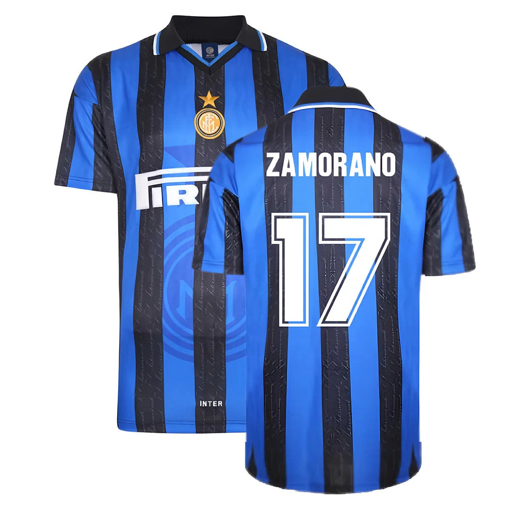 1998 Inter Milan Score Draw Home Shirt (Zamorano 17)_0